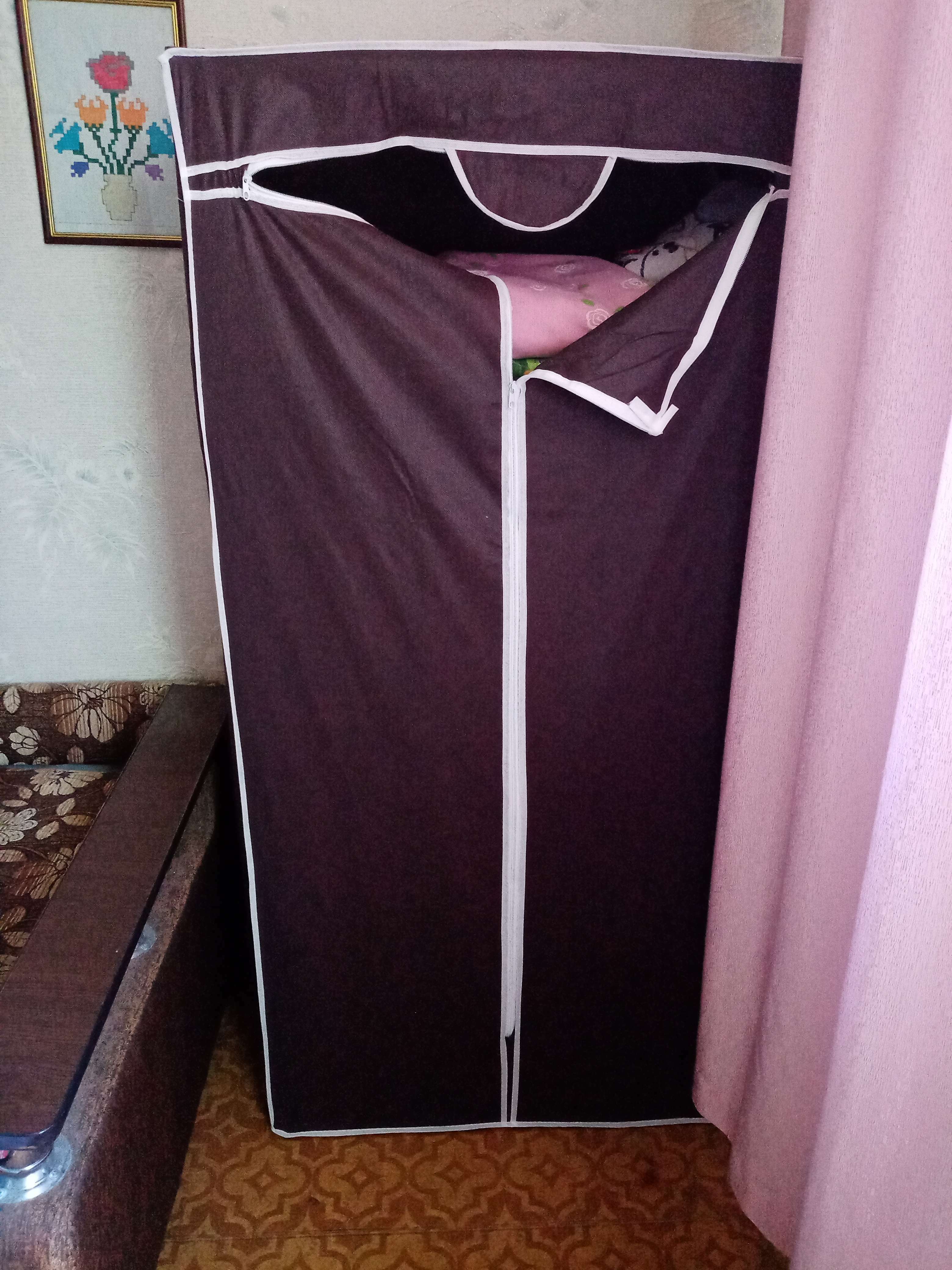 Фотография покупателя товара Шкаф для одежды, 68×43×145 см, цвет бордовый - Фото 1