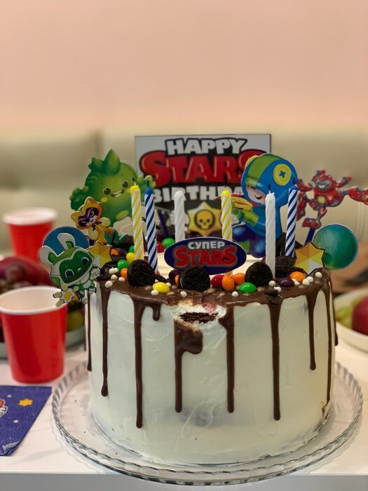 Фотография покупателя товара Украшение для торта Happy birthday - Фото 2