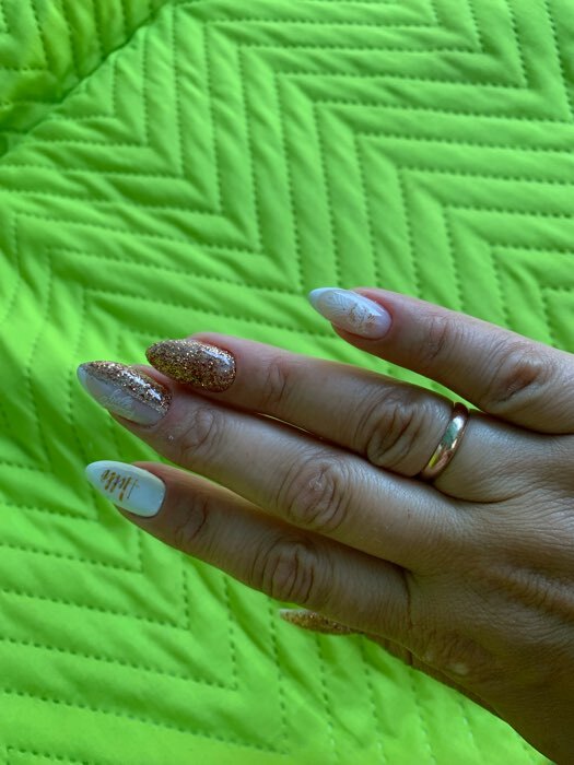 Фотография покупателя товара Наклейки для ногтей «Summer time», металлизированные, цвет белый/золотистый - Фото 5