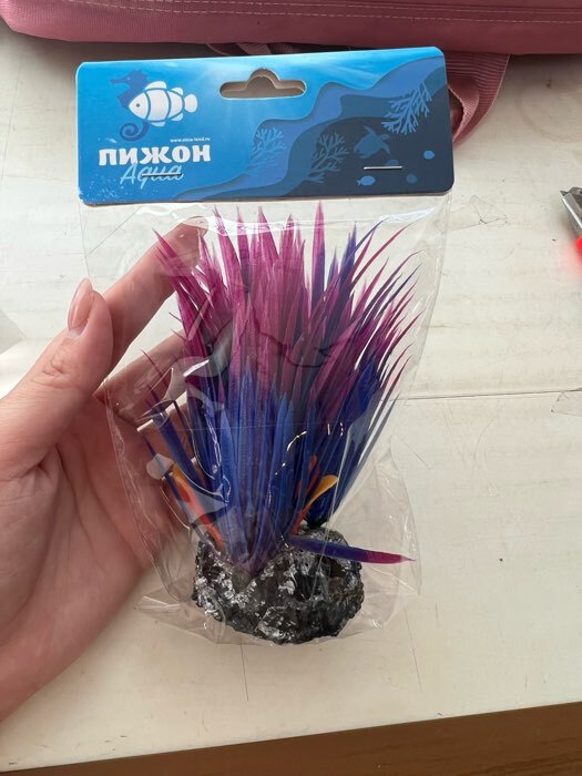 Фотография покупателя товара Растение искусственное аквариумное, 18 х 10 х 11,5 см, красно-фиолетовый - Фото 4