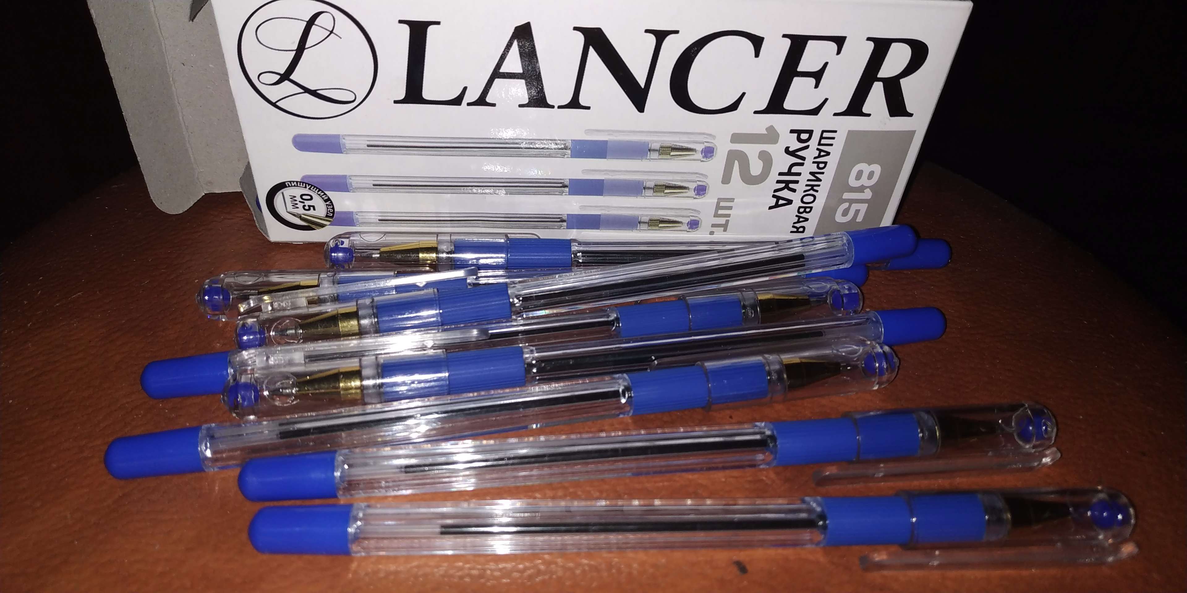 Фотография покупателя товара Ручка шариковая 0.5 мм, стержень синий, корпус прозрачный с резиновым держателем - Фото 28