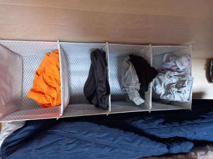 Фотография покупателя товара Кофр подвесной «Симетро», 5 отделений, 70×30×15 см, цвет серый - Фото 1