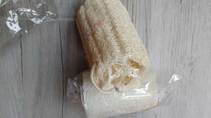 Фотография покупателя товара Люффа - мочалка для тела натуральная Доляна, 8×6×6 см - Фото 10