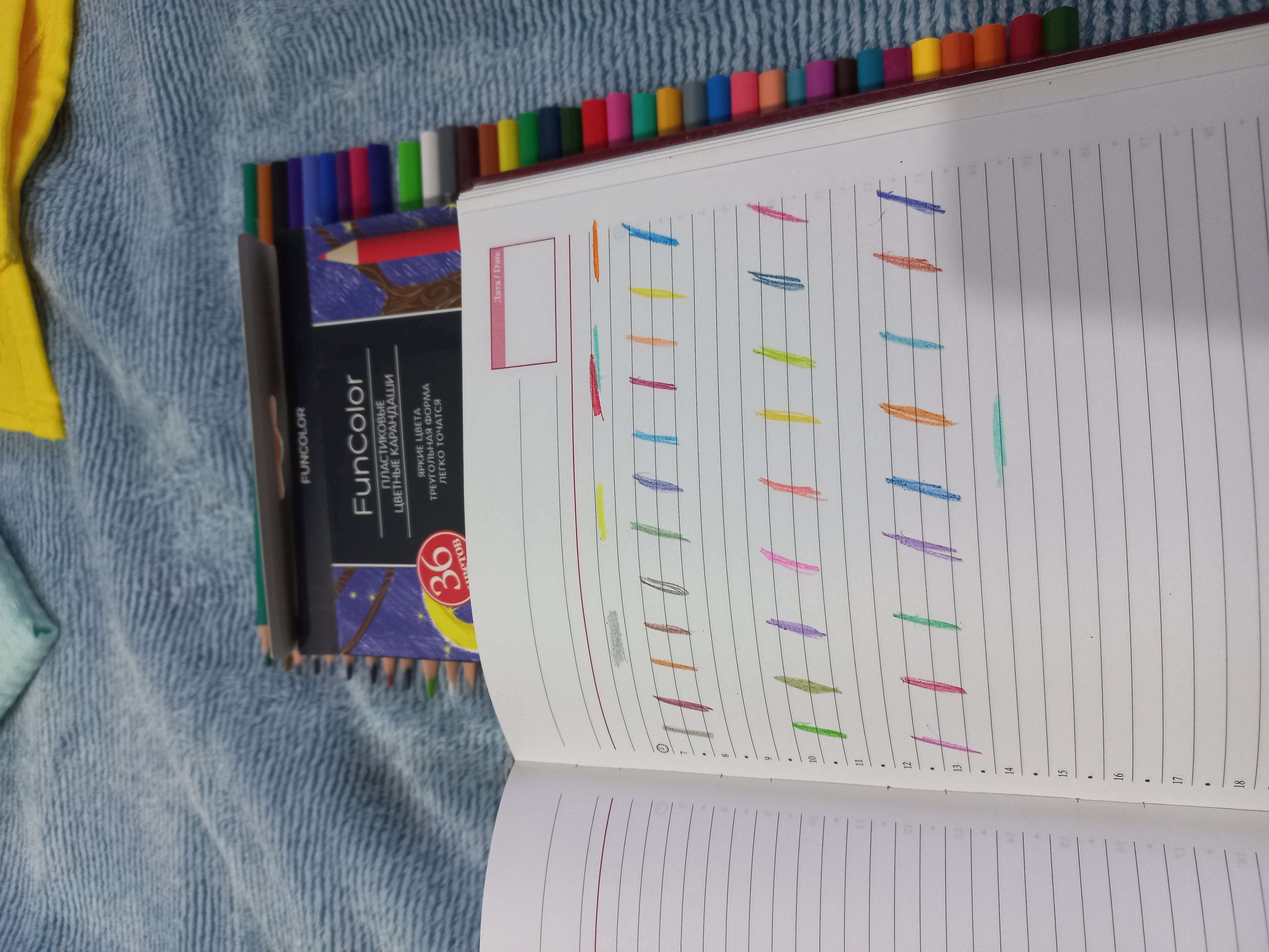 Фотография покупателя товара Карандаши цветные 36 цветов Funcolor пластиковые, МИКС - Фото 7