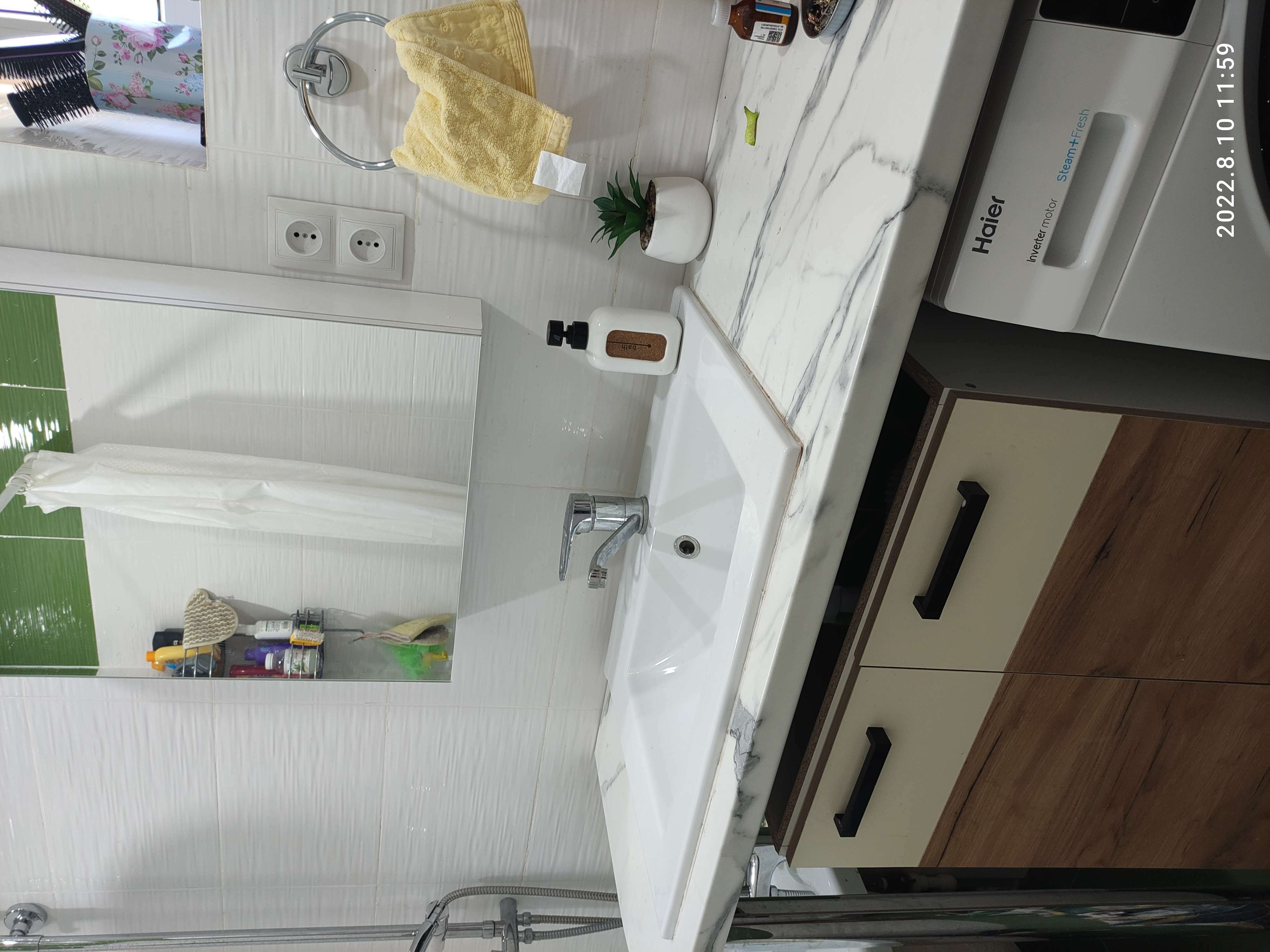 Фотография покупателя товара Набор аксессуаров для ванной комнаты SAVANNA «Лофт», 2 предмета (дозатор для мыла, стакан)