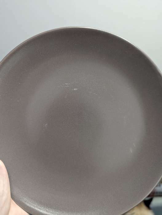 Фотография покупателя товара Набор тарелок керамических Доляна «Пастель», 18 предметов: 6 тарелок d=19 см, 6 тарелок d=27 см, 6 мисок d=19 см, цвет коричневый