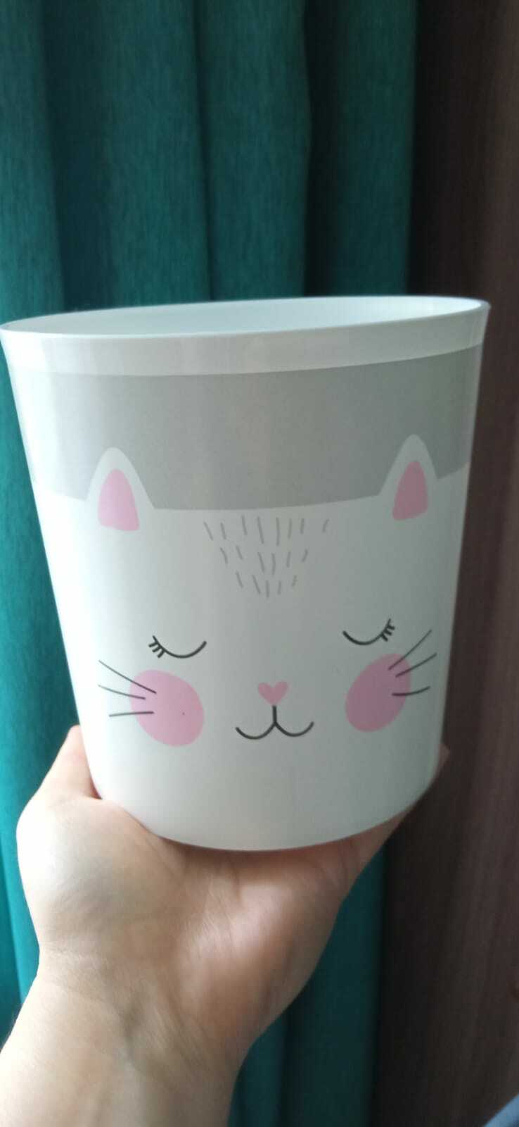 Фотография покупателя товара Кашпо для цветов «Котик», 1.6 л - Фото 1