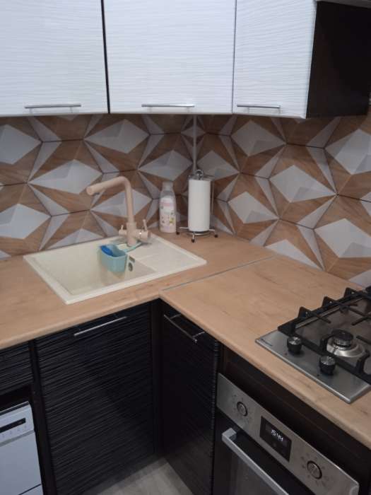 Фотография покупателя товара Фартук кухонный МДФ PANDA Паркет геометрия, 0228 - Фото 1