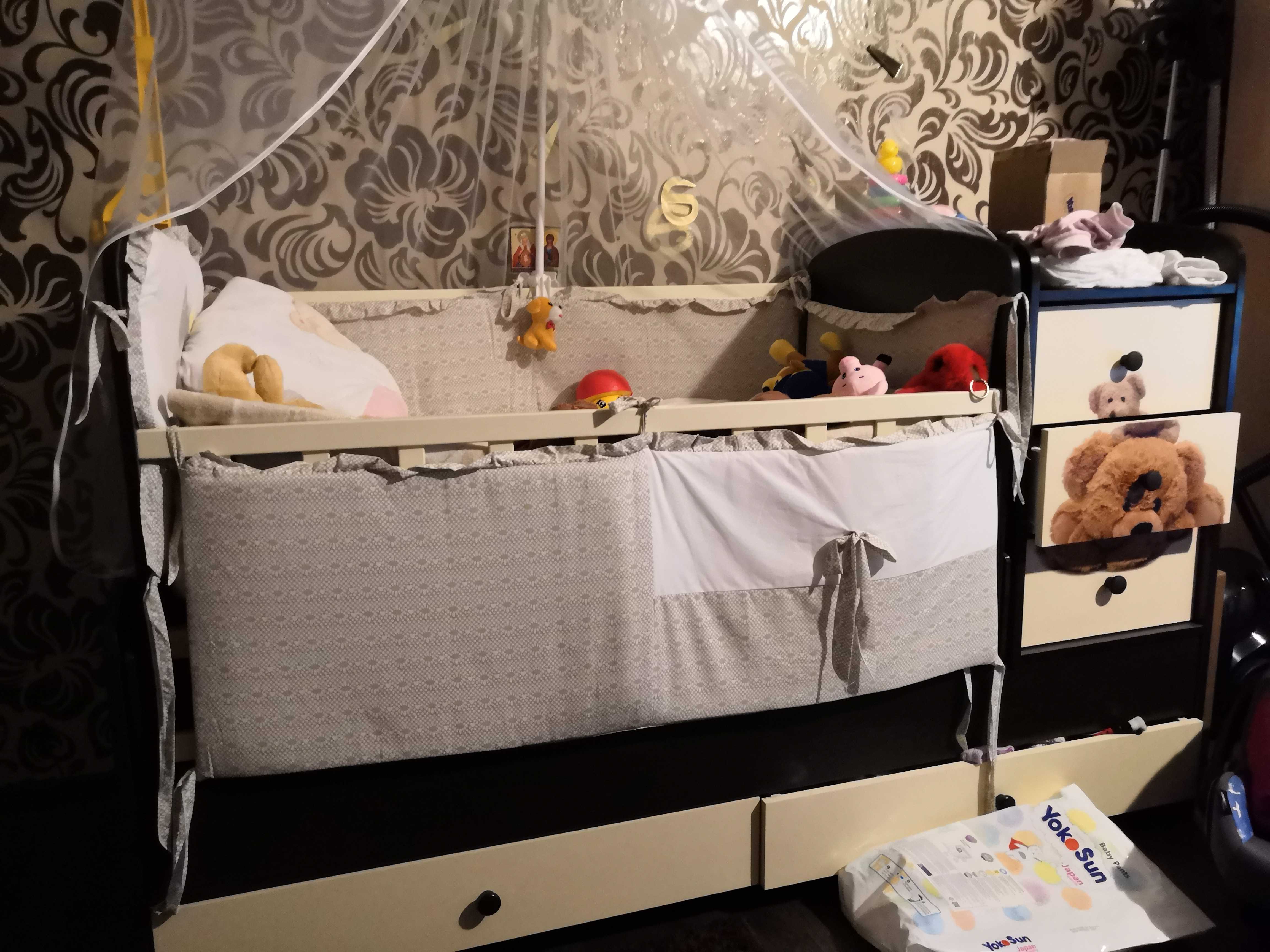 Фотография покупателя товара Детская кровать-трансформер «Мишки», цвет венге/ваниль - Фото 1