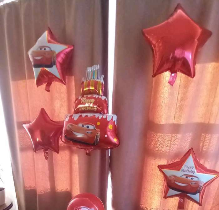 Фотография покупателя товара Набор фольгированных шаров "С Днем рождения", Тачки - Фото 3