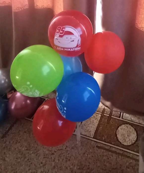 Фотография покупателя товара Воздушные шары «С Днём Рождения», Тачки, 5 шт., 12" - Фото 1