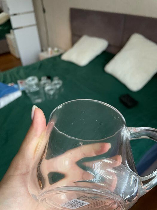 Фотография покупателя товара Набор кружек стеклянных «Классика», 2 предмета: 350 мл - Фото 3