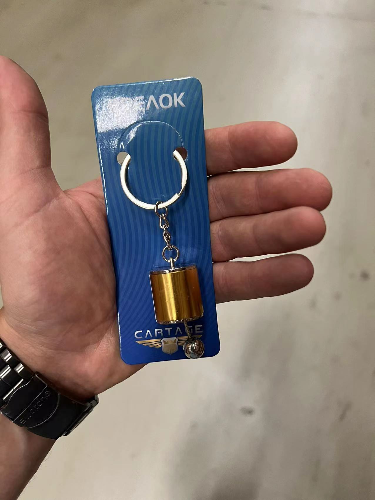 Фотография покупателя товара Брелок для ключей Cartage, рычаг КПП, металл, хром - Фото 1