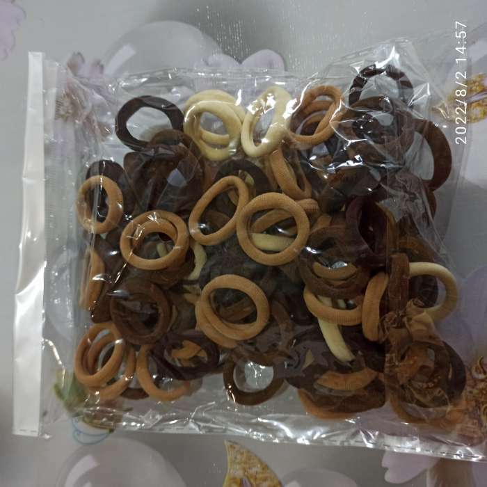 Фотография покупателя товара Резинка для волос "Махрушка спорт" (набор 100 шт) 2,5 см, коричневые тона