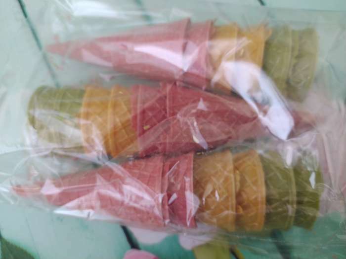 Фотография покупателя товара Вафельный рожок в пачке по 18 шт., цветные