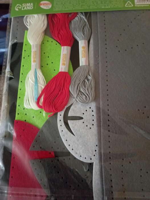 Фотография покупателя товара Подушка из фетра, набор для шитья «Енот», 25х25 см - Фото 1