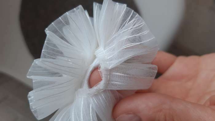 Фотография покупателя товара Резинка для волос бант "Школьница" полосатик, d-7 см, белый - Фото 8