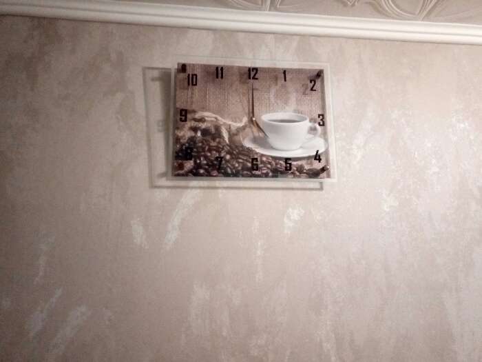 Фотография покупателя товара Часы настенные: Кухня, "Кофе", бесшумные, 35 х 45 см - Фото 1