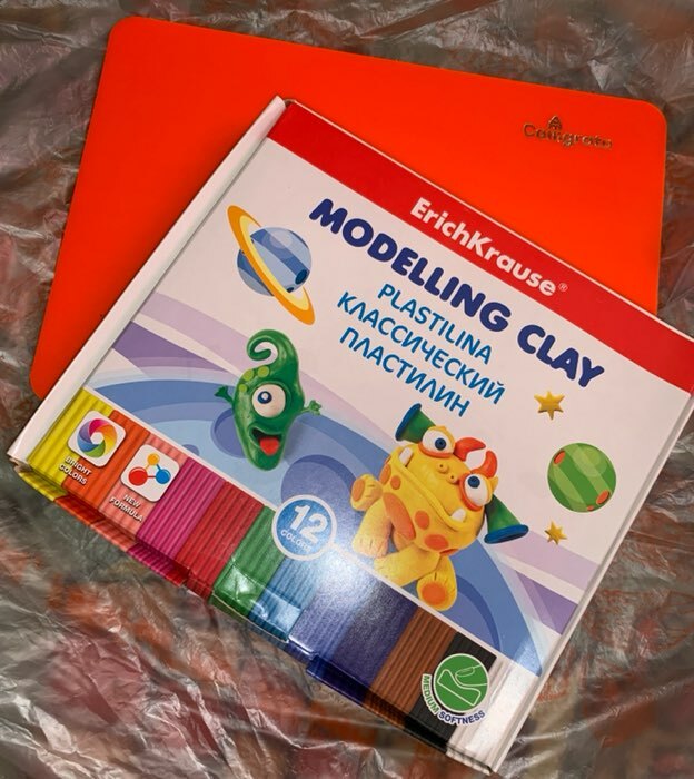 Фотография покупателя товара Пластилин 12 цвета, 180 г, ErichKrause Monsters, со стеком, в картонной упаковке - Фото 7
