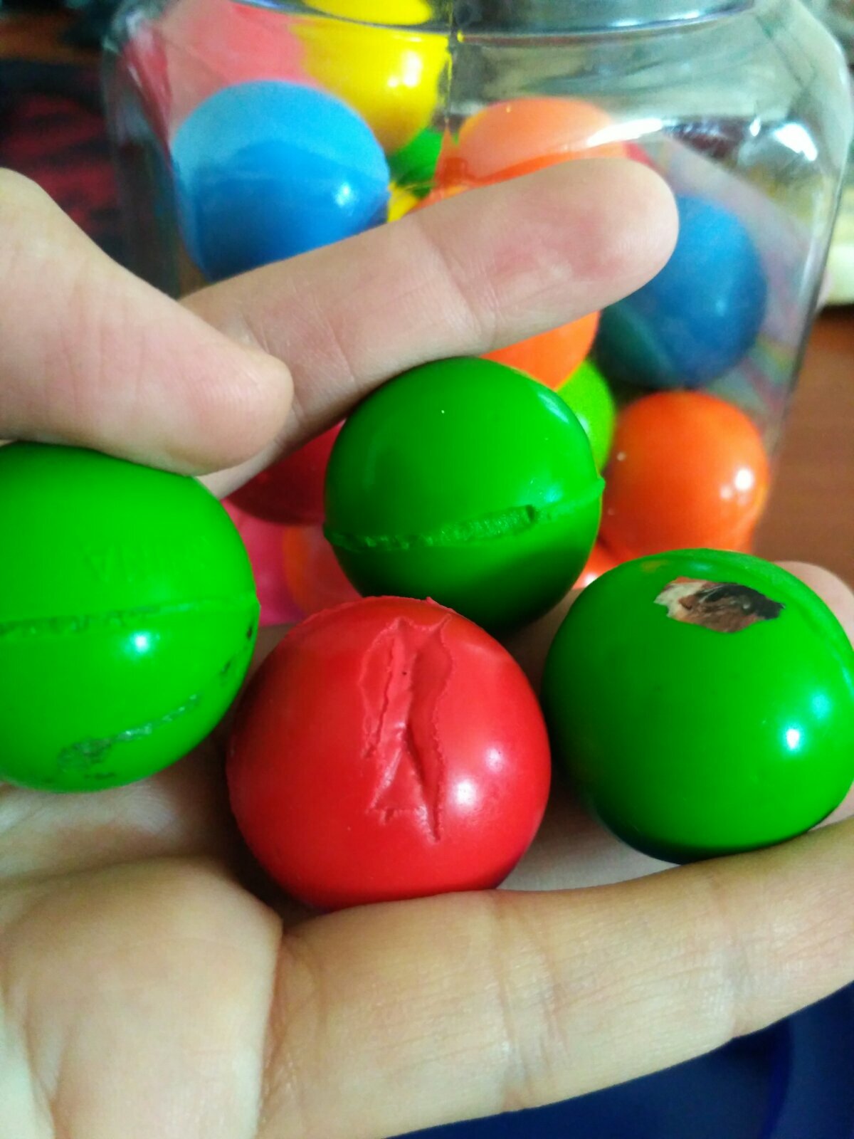 Фотография покупателя товара Мяч каучуковый «Сияй», в банке, 30 шт,цвета МИКС - Фото 1