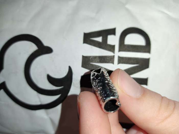 Фотография покупателя товара Замок-концевик «Змея», 36×12 мм (внутренний 6,5 мм), крючок с ответной частью, (набор 2 шт.), цвет чернёного серебра - Фото 1