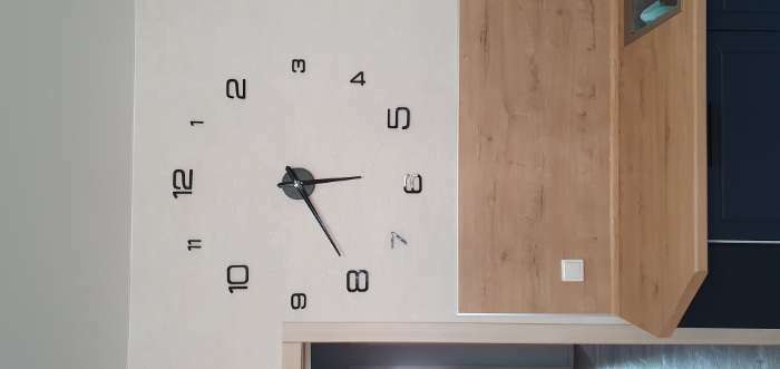 Фотография покупателя товара Часы-наклейка, серия: DIY, "Мита", плавный ход, d-120 см, 1 АА, черные