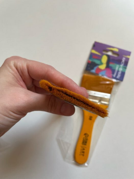 Фотография покупателя товара Кисть для рисования флейцевая синтетика плоская «Мона Лиза» 5,8см