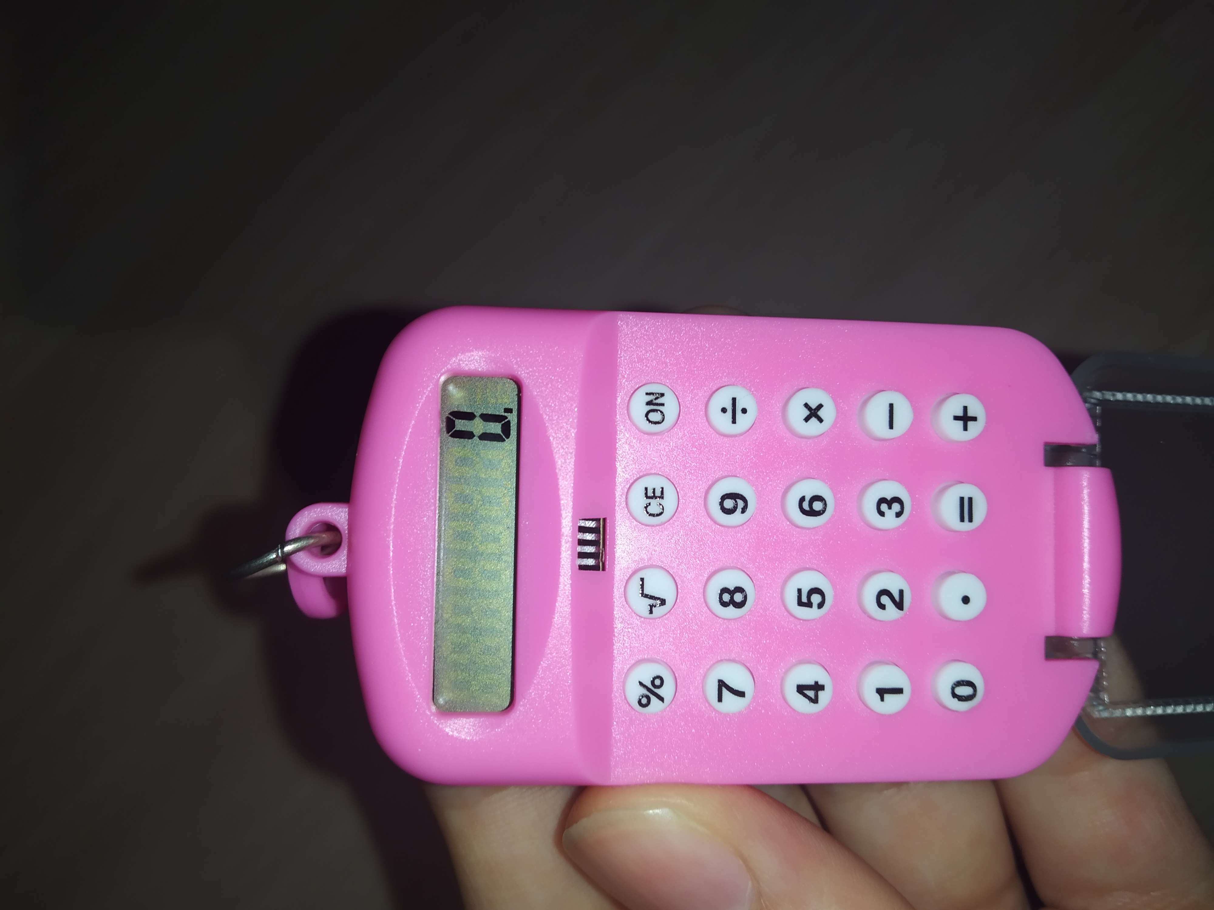 Фотография покупателя товара Калькулятор-брелок с крышкой, 8-разрядный, тонированный, МИКС