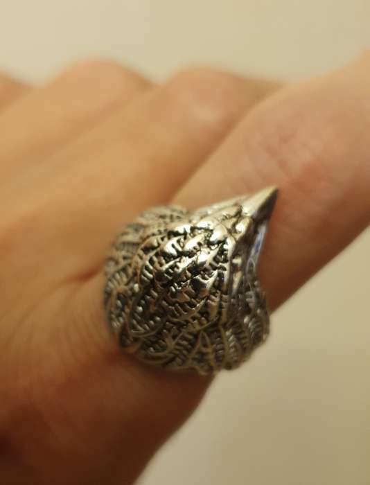 Фотография покупателя товара Кольцо «Перстень» сокол, цвет чернёное серебро, безразмерное - Фото 2