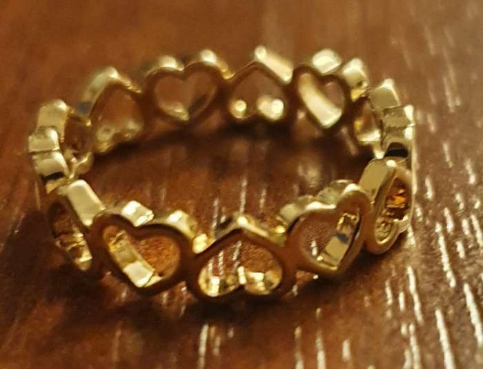 Фотография покупателя товара Кольцо «Цепь из сердечек», цвет золото, безразмерное - Фото 4