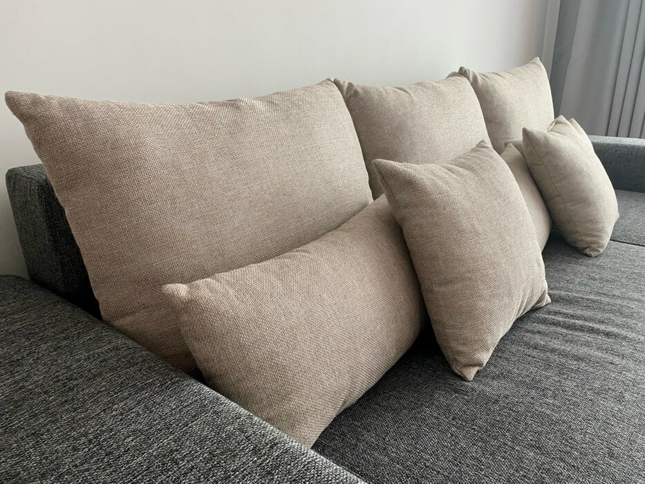 Фотография покупателя товара Угловой диван «Майами», механизм еврокнижка, правый угол, микровельвет, цвет коричневый - Фото 2