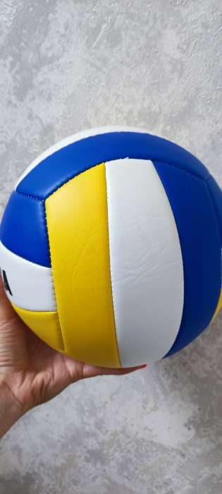 Фотография покупателя товара Мяч волейбольный MINSA, ПВХ, машинная сшивка, 18 панелей, р. 5