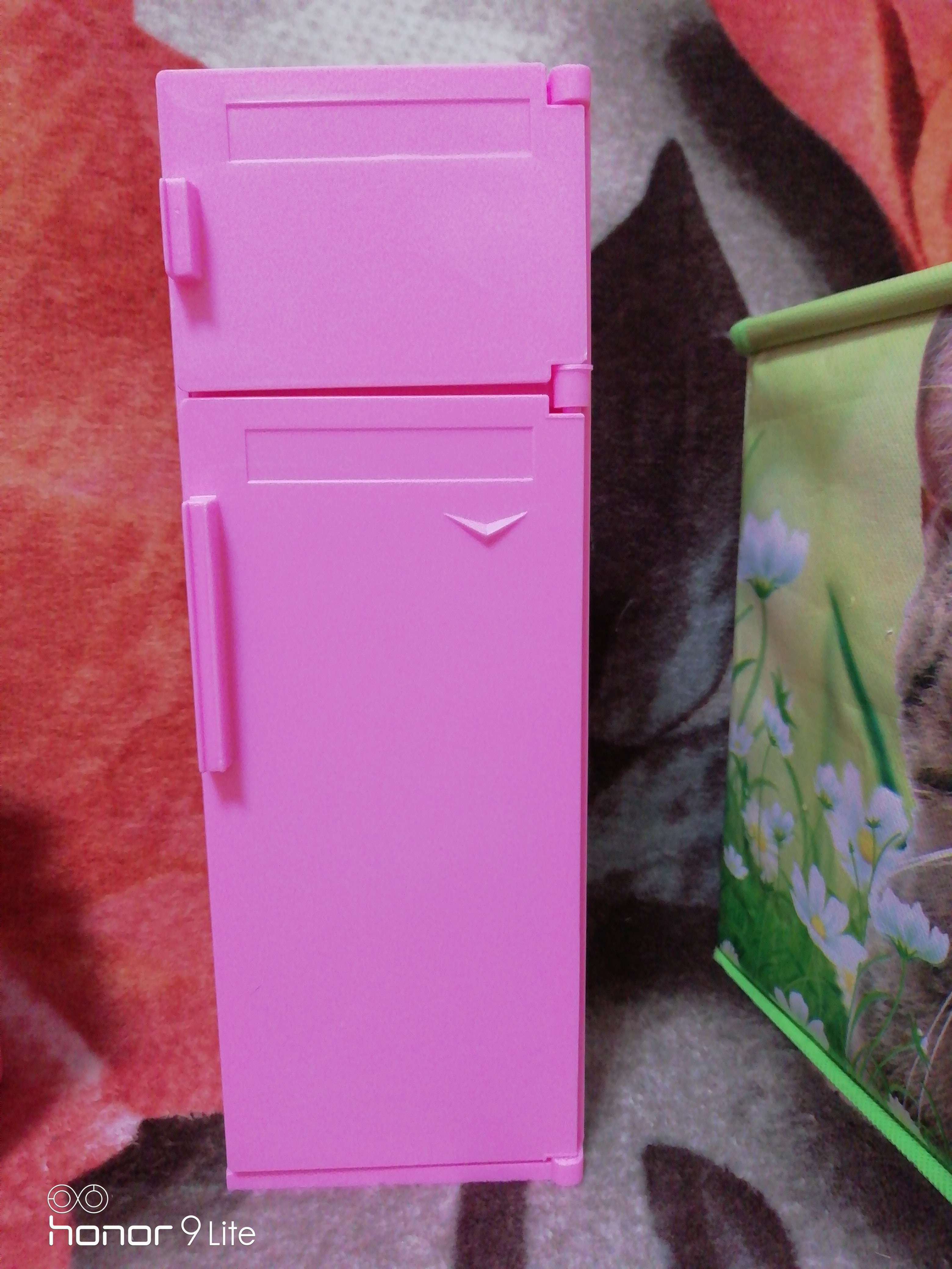 Фотография покупателя товара Мебель для кукол «Холодильник», цвет розовый - Фото 2