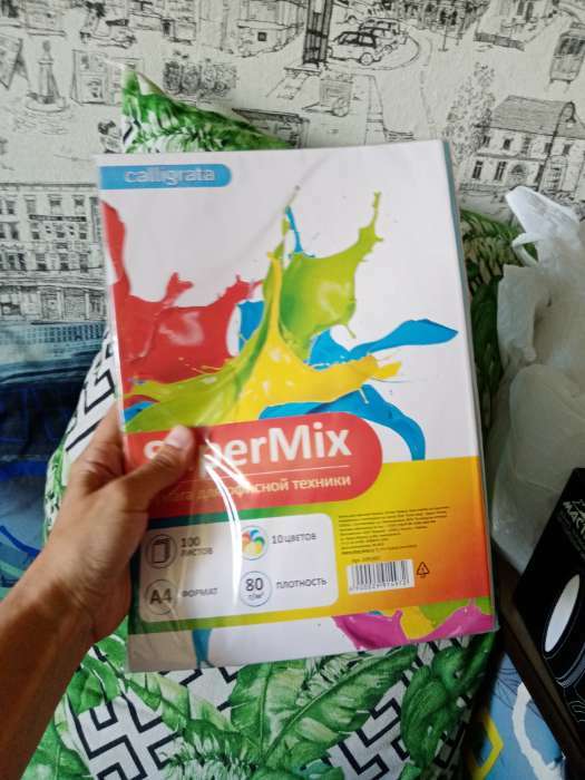 Фотография покупателя товара Бумага цветная А4, 100 листов Calligrata Mix, 10 цветов, тонированная в массе, 80 г/м² - Фото 22