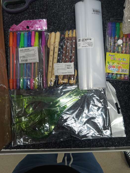 Фотография покупателя товара Набор ручек шариковых 10 цветов, корпус прозрачный, с цветными колпачками - Фото 2