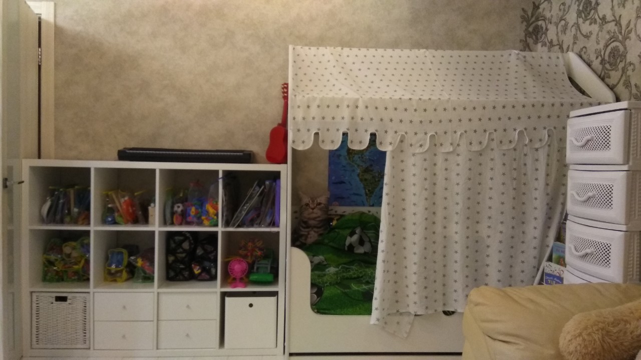 Фотография покупателя товара Детская кровать-домик с ящиком, белый, 800х1600, текстиль 2 - Фото 5