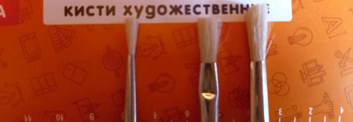 Фотография покупателя товара Набор кистей Коза 3 штуки, Calligrata №1 (круглые №: 2, 4 ; плоская №6), деревянная ручка, пакет - Фото 1