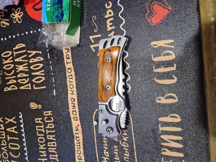 Фотография покупателя товара Нож складной "Пескарь" 14,7см, клинок 64мм/1,5мм - Фото 5
