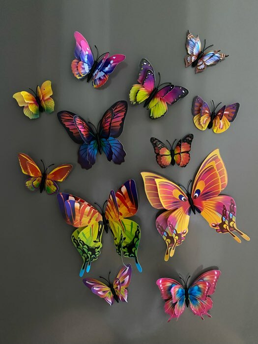 Фотография покупателя товара Магнит пластик "Летние бабочки" набор 12 шт МИКС h=4,4,5,5,6,8,9,5,13,5,14,5 см - Фото 2