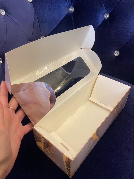 Фотография покупателя товара Кондитерская упаковка, коробка для кекса с окном, «Ягодная», 26 х 10 х 8 см - Фото 2