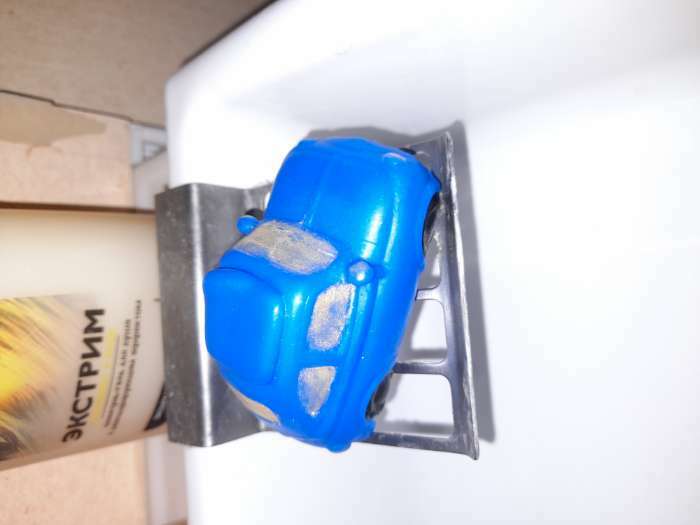 Фотография покупателя товара Фигурное мыло "Машинка" синяя с золотом, 110гр - Фото 2