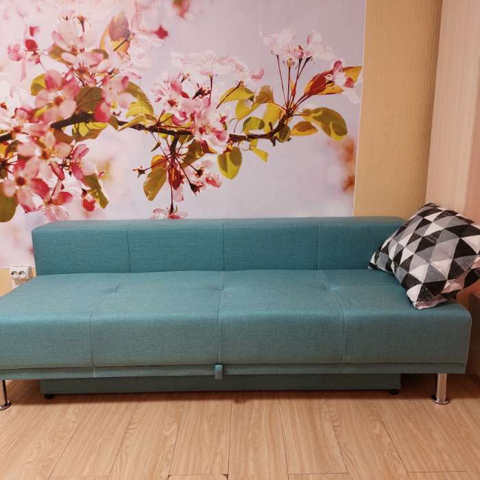 Фотография покупателя товара Диван-кровать NEXT, обивка рогожка AZURE