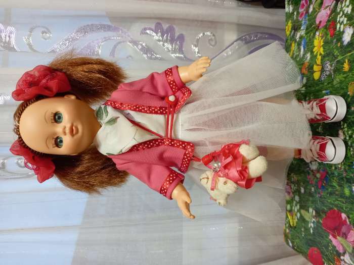 Фотография покупателя товара Кеды для кукол, длина подошвы 7,5 см, цвет голубой - Фото 5