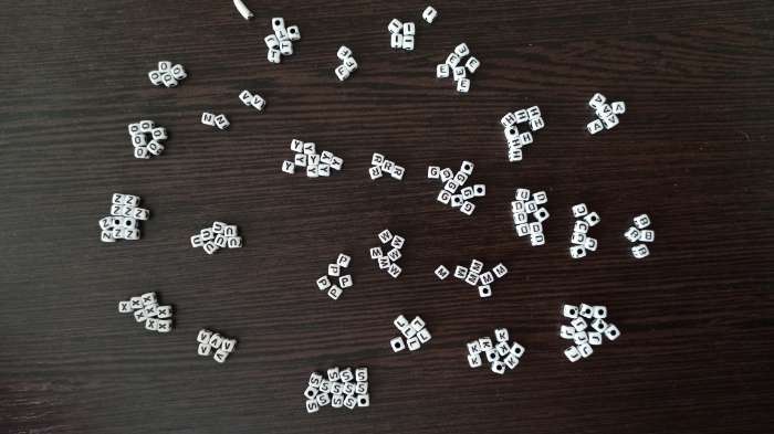 Фотография покупателя товара Бусины для творчества пластик "Английские буквы на кубике" белые набор 15 гр 0,5х0,5х0,5 см   547302
