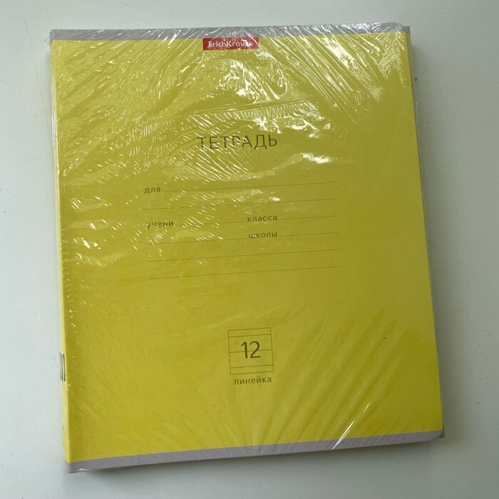 Фотография покупателя товара Тетрадь 12 листов в линейку ErichKrause "Классика", обложка мелованный картон, блок офсет, МИКС (1 вид в спайке)