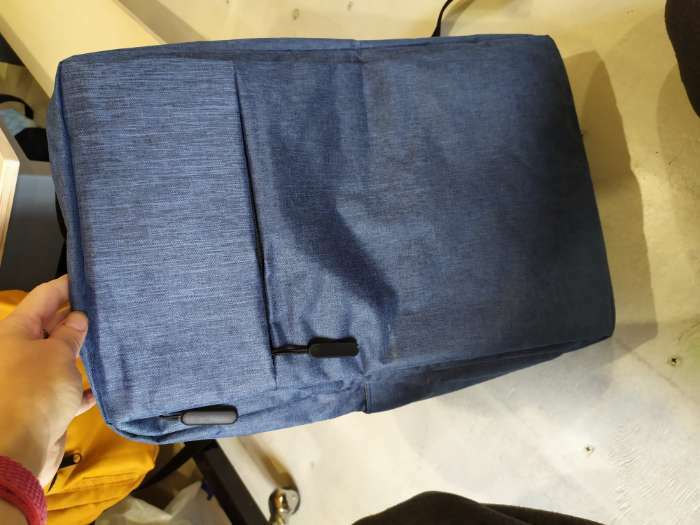Фотография покупателя товара Рюкзак мужской на молнии, 2 наружных кармана, с USB, цвет синий