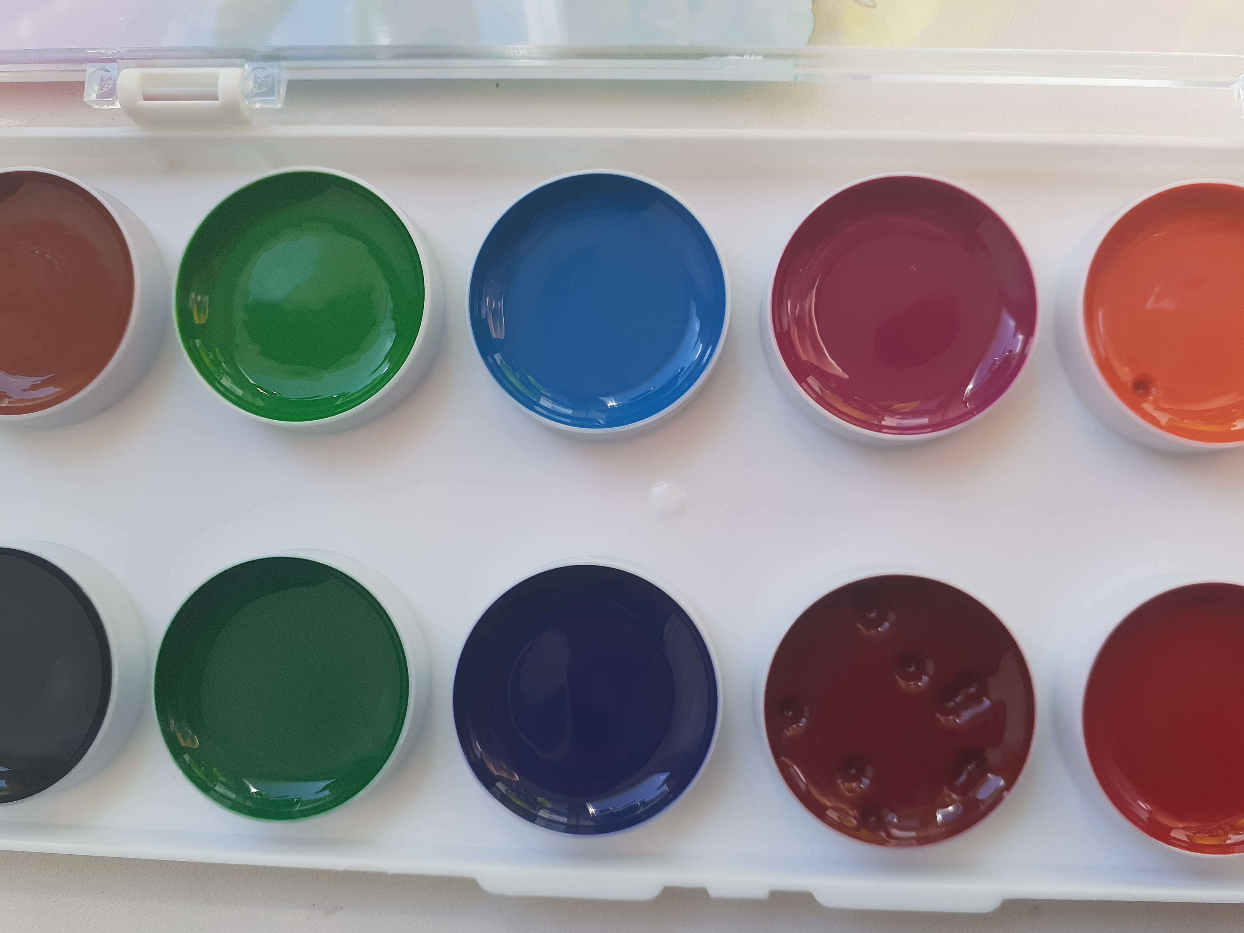 Фотография покупателя товара Акварель 12 цветов ErichKrause ArtBerry, в пластиковой коробке, с УФ-защитой, европодвес, без кисти, МИКС - Фото 9