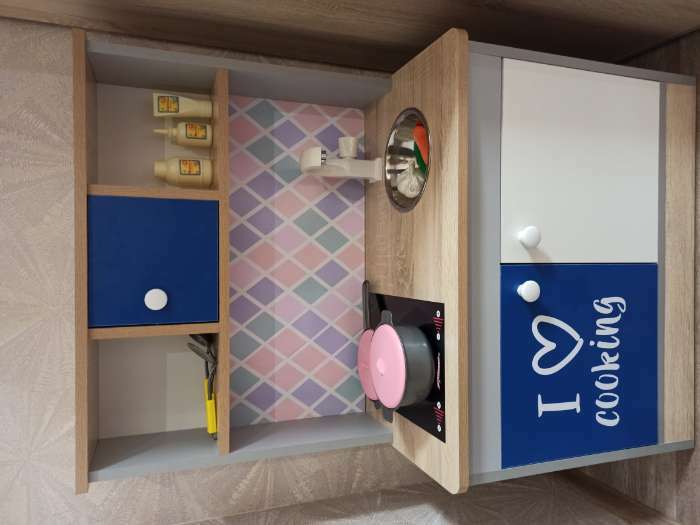 Фотография покупателя товара Игровая мебель «Детская кухня «Тигрёнок», цвет зелёный - Фото 6