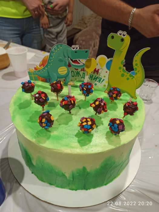 Фотография покупателя товара Украшение для торта «С днём рождения. Динозавры» - Фото 15