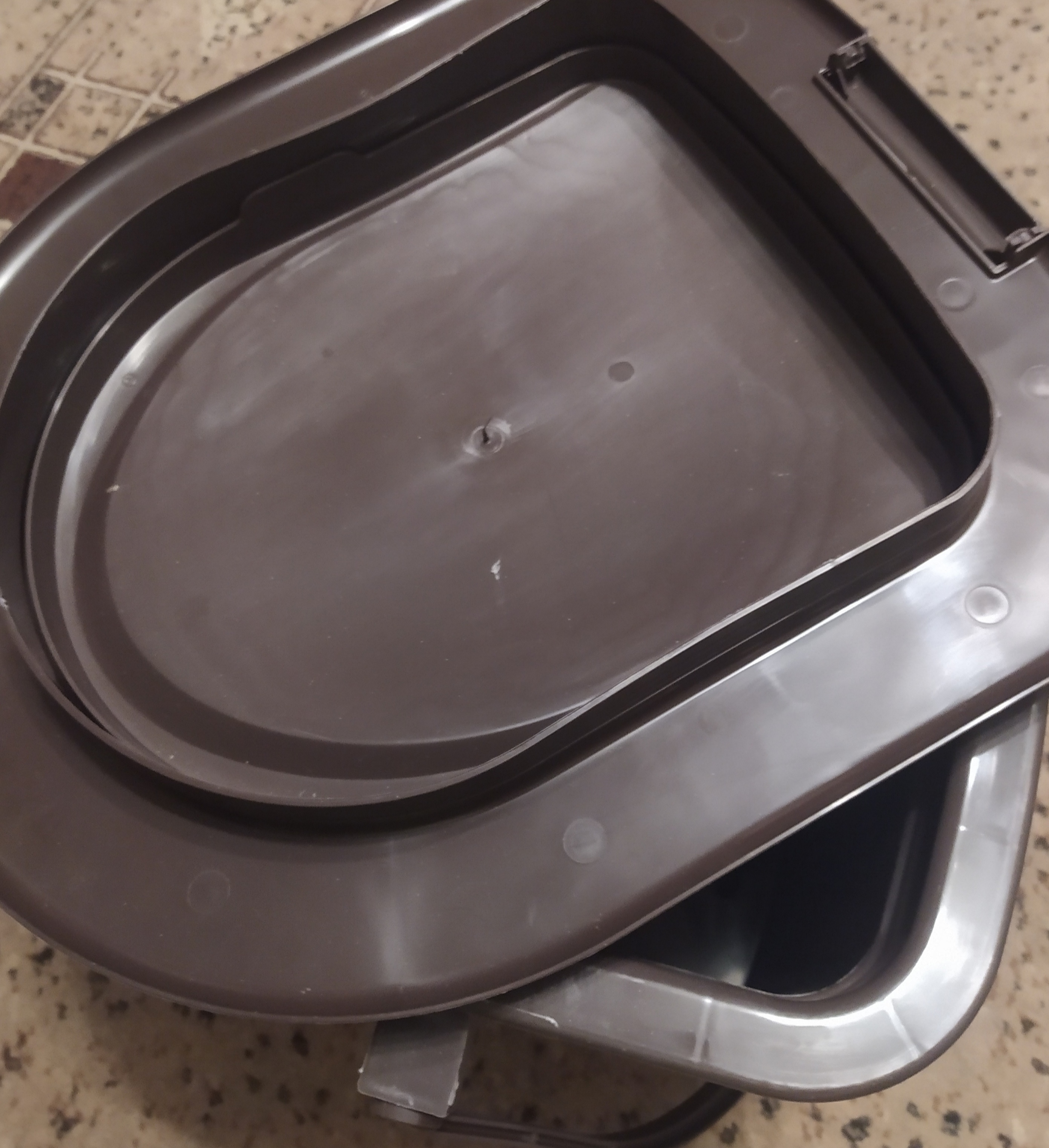 Фотография покупателя товара Ведро-туалет, h = 39 см, 17 л, съёмный стульчак, коричневое